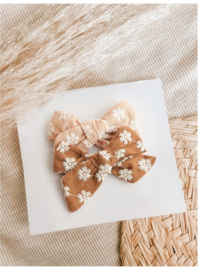 Niceye 24 PACK Baby Girl Hair Clips Set, Hair Bows Barrettes Handmade Accessories Alligator Clip for Babies Infant Toddlers Kids in Pairs - Image 3